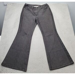 Jenaology Collection Flared Jeans Women 12 Multi Low Rise 5-Pockets Studded Side